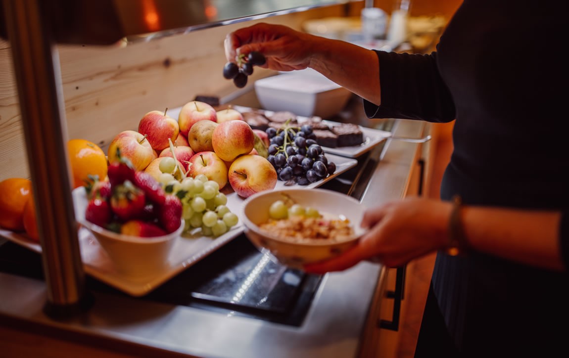 Täglich frisches Obst am Frühstücksbuffet