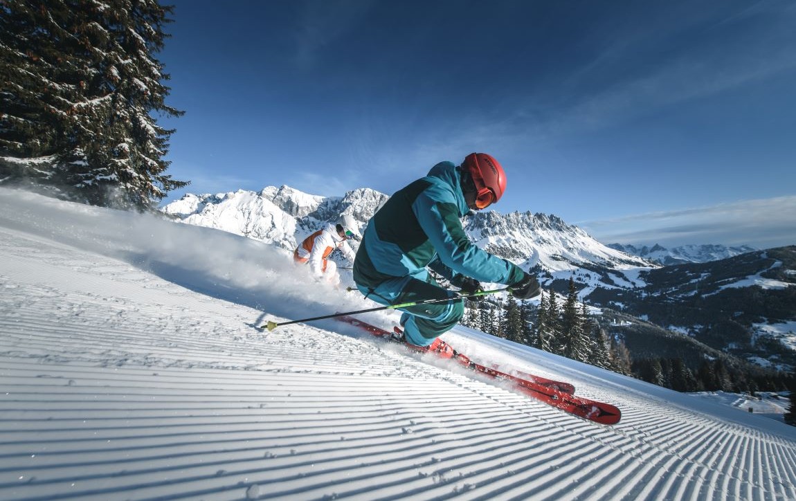 Skifahren auf perfekt präparierten Skipisten in Ski amadé © Hochkönig Tourismus GmbH